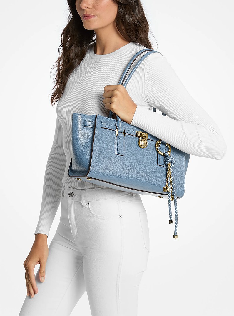 Hamilton Moderne Small Leather Satchel in FRENCH BLUE | Michael Kors