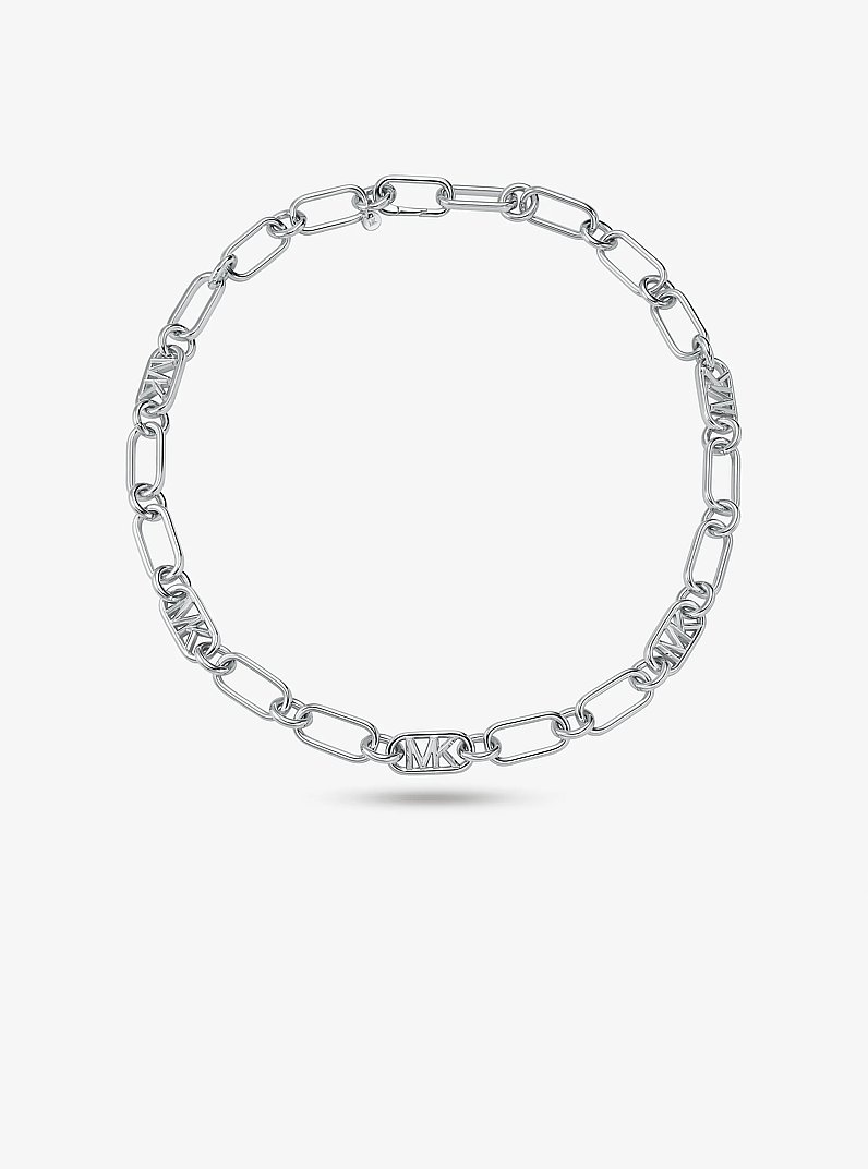 Precious Metal-Plated Brass Chain Link Necklace