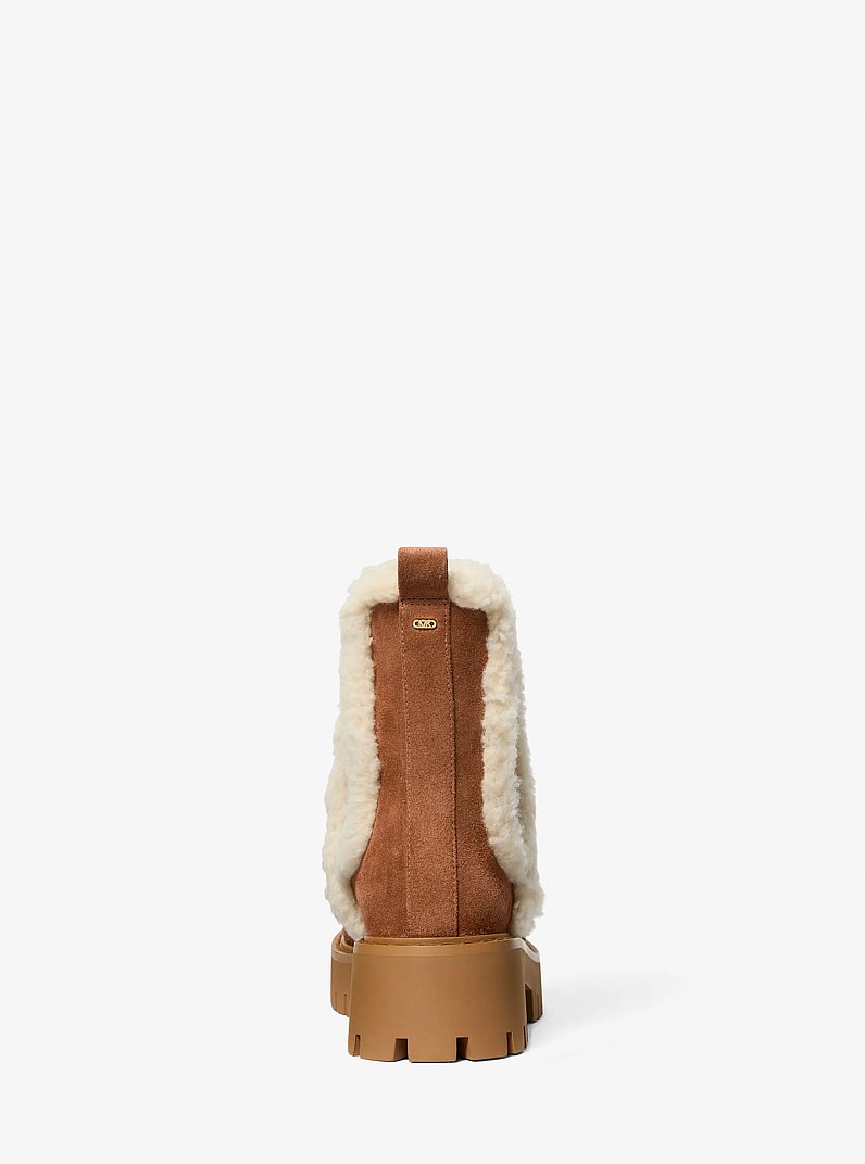 Asher Suede and Faux Shearling Boot in LUGGAGE | Michael Kors