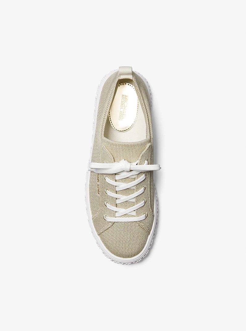 Grove Metallic Knit Sneaker in PALE GOLD | Michael Kors