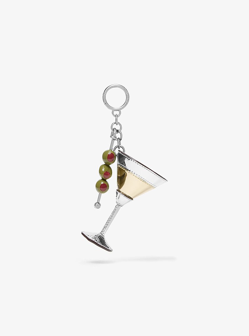 Martini Bag Charm in SILVER | Michael Kors