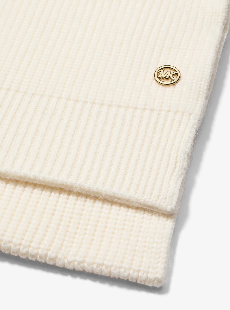Textured Wool Scarf in BONE | Michael Kors