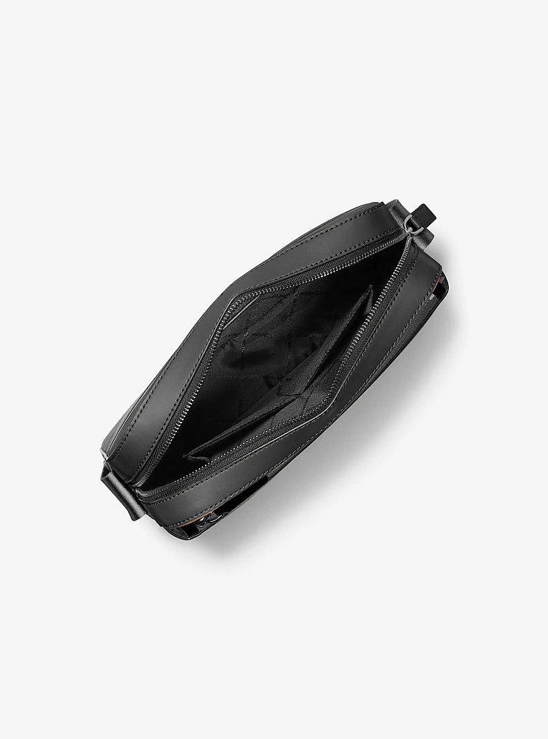 Cooper Saffiano Leather Utility Crossbody Bag in BLACK | Michael Kors