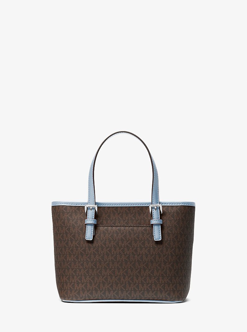 Jet Set Travel Extra-Small Logo Top-Zip Tote Bag in PALE BLUE | Michael Kors