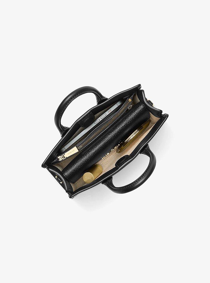 Scarlett Extra-Small Leather Crossbody Bag in BLACK | Michael Kors