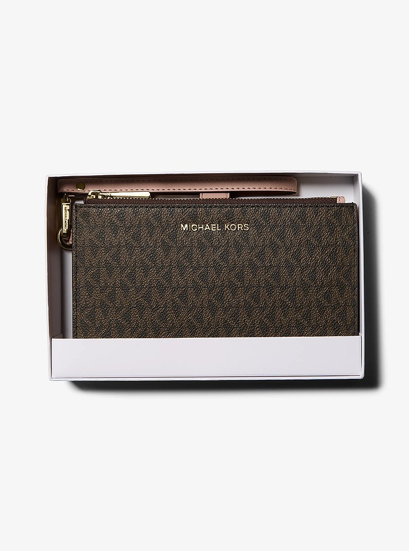 Adele Logo Smartphone Wallet in VANILLA/SOFT PINK | Michael Kors
