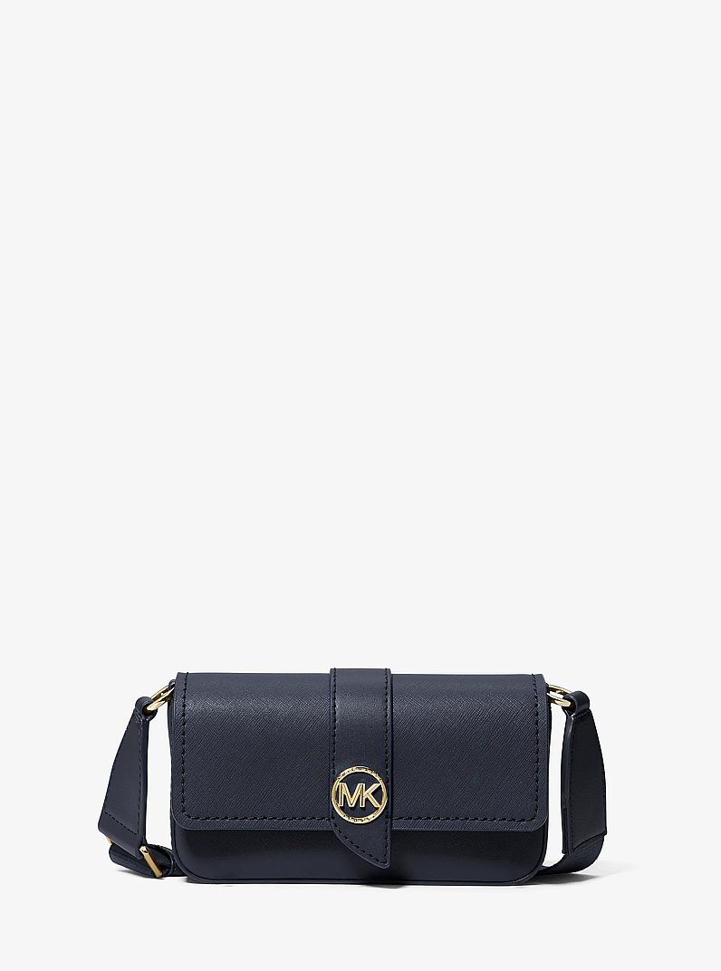 Greenwich Extra-Small Saffiano Leather Sling Crossbody Bag in NAVY | Michael Kors