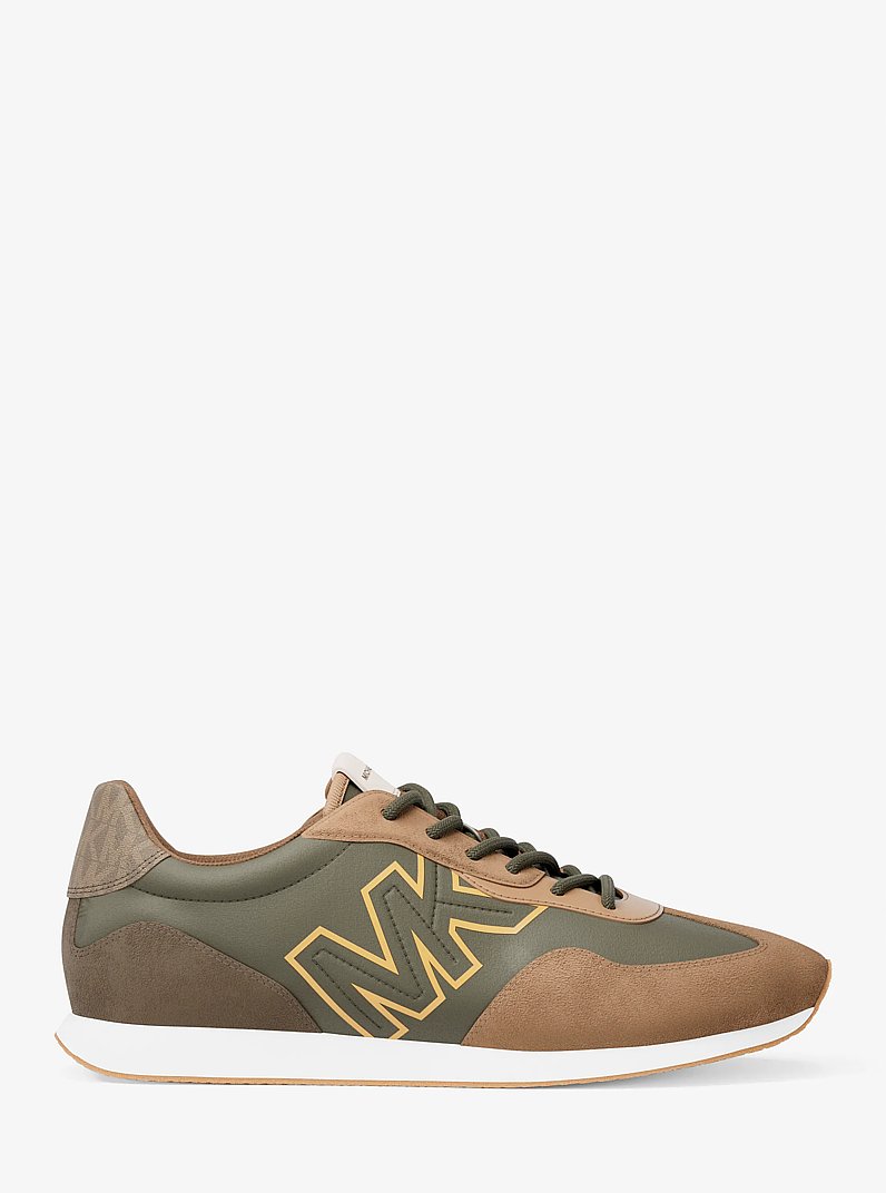Essex Mixed-Media Trainer in OLIVE | Michael Kors