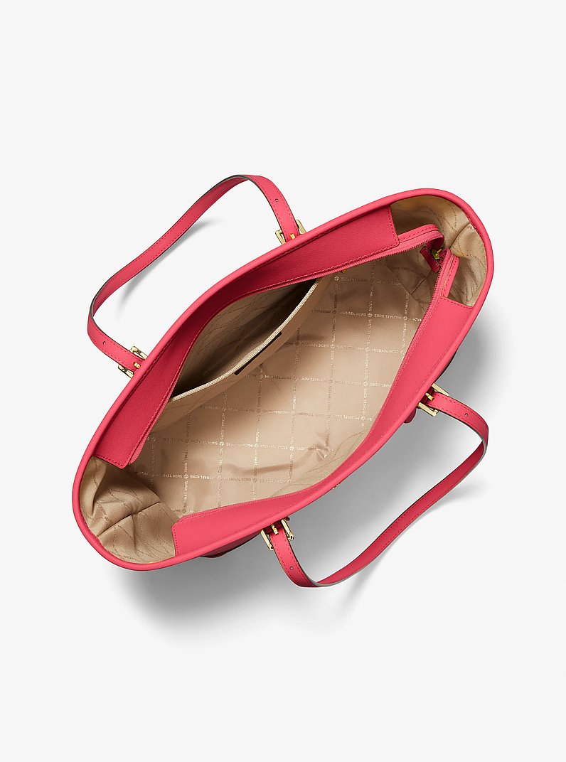 Jet Set Travel Large Saffiano Leather Tote Bag in BRIGHT RED | Michael Kors