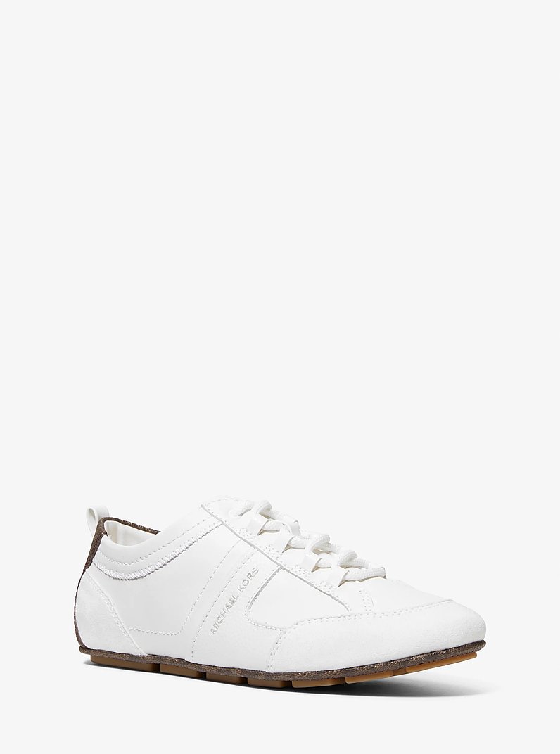 Keely Leather Trainer in OPTIC WHITE | Michael Kors
