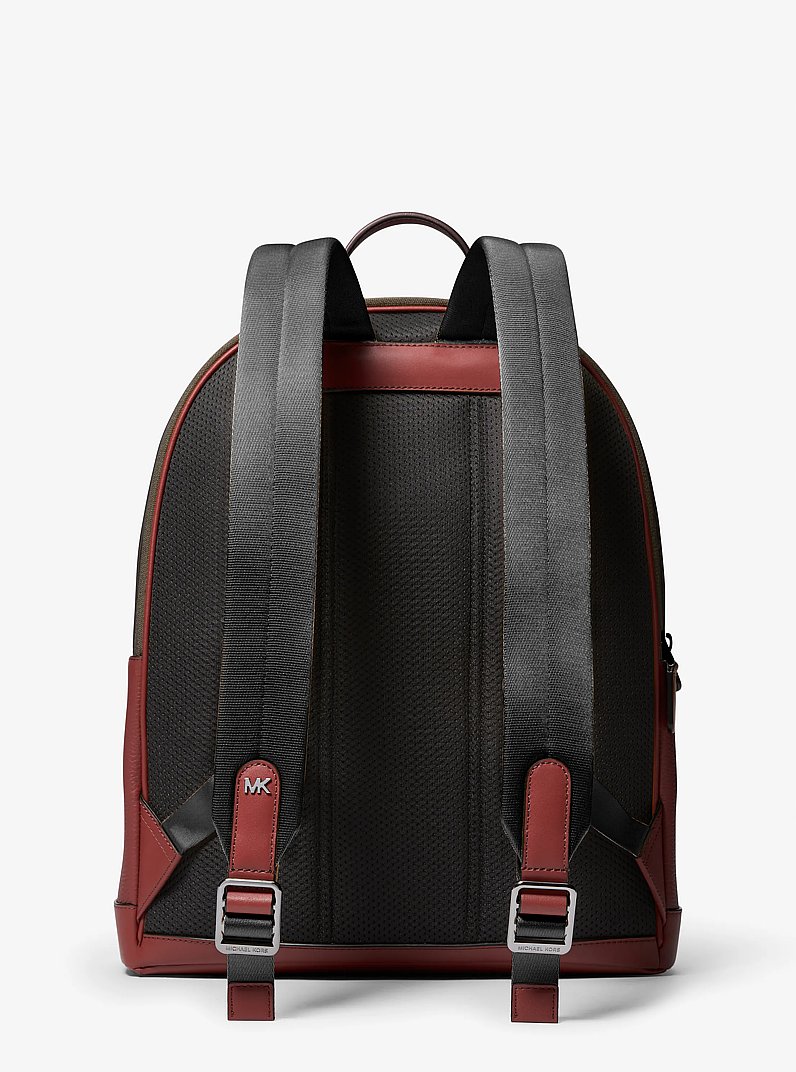 Hudson Leather Commuter Backpack in DARK_BRANDY | Michael Kors