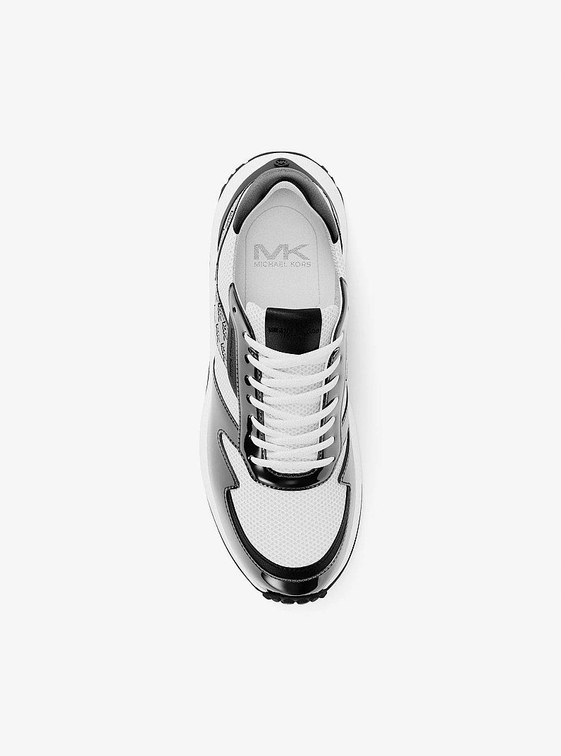 Zapatilla deportiva Dax de charol y malla in BLANCO INTENSO | Michael Kors