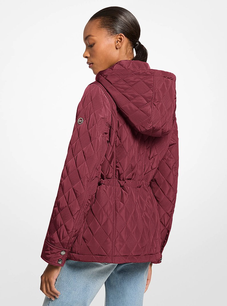 Quilted Jacket in MAROON | Michael Kors