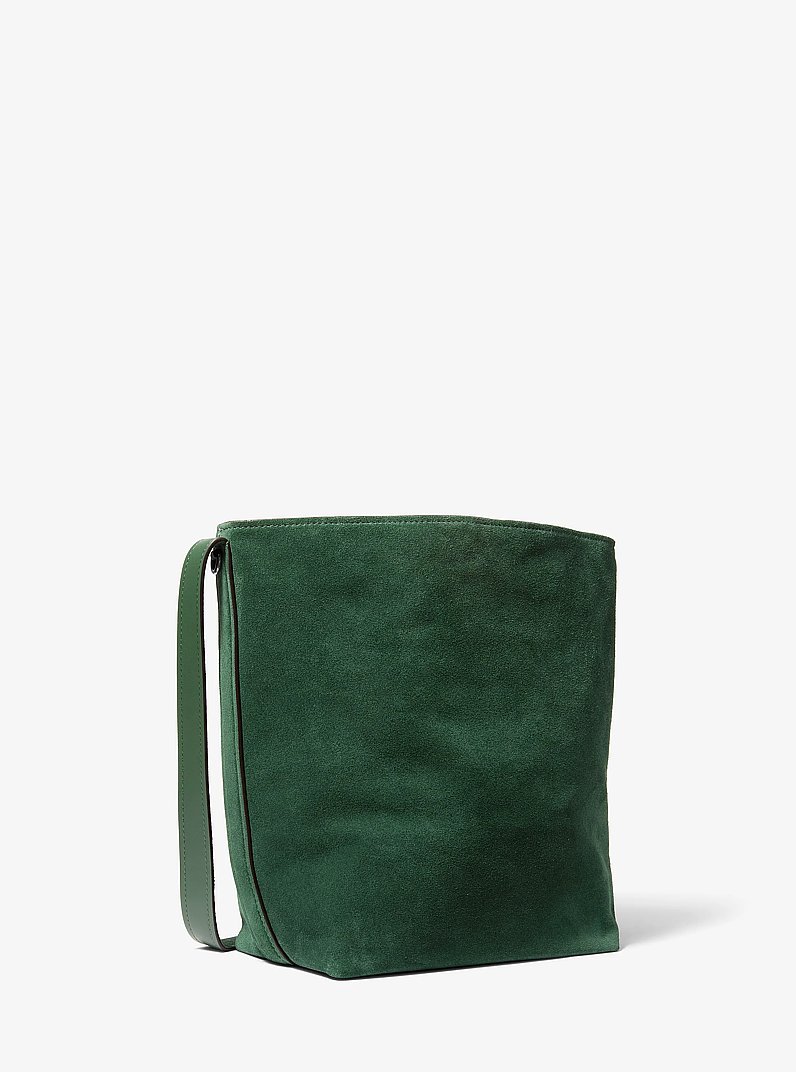 Nolita Large Suede Bucket Bag in MOSS | Michael Kors