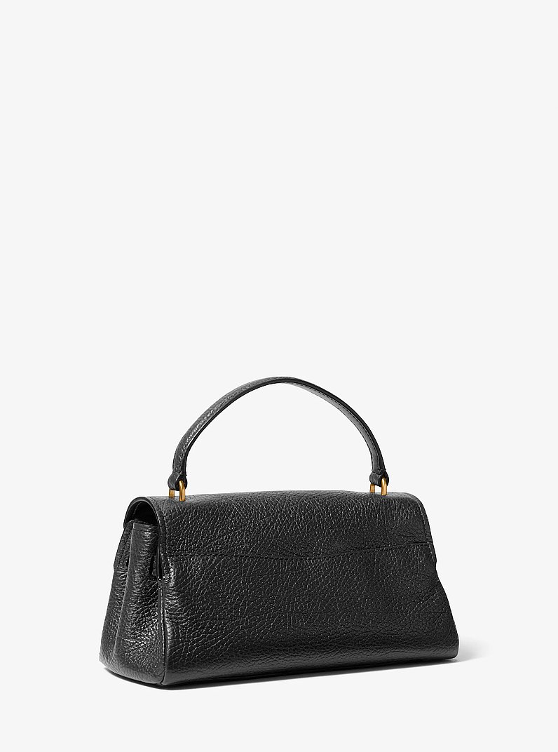 Tr&egrave;s petit sac &agrave; bandouli&egrave;re Hamilton Moderne en cuir souple textur&eacute; in NOIR | Michael Kors