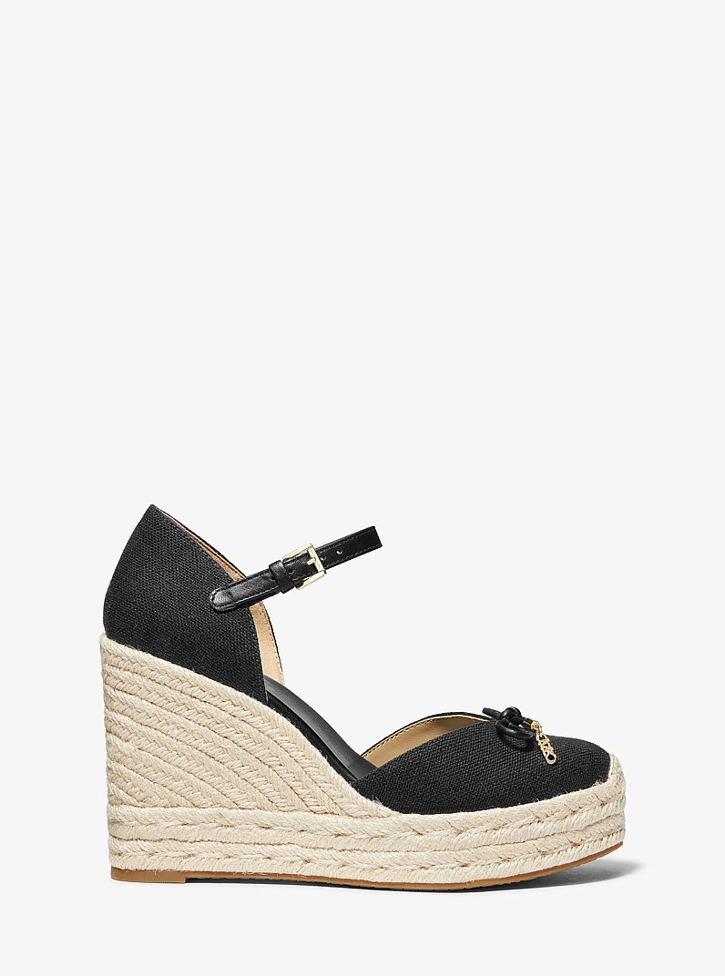 Espadrille Nori en toile &agrave; semelle compens&eacute;e
