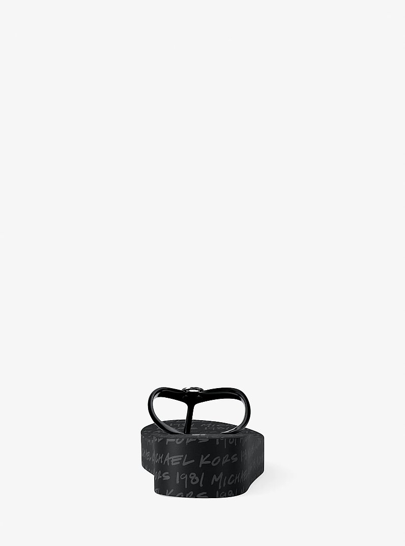 Bedford Logo Flip Flop in BLACK | Michael Kors