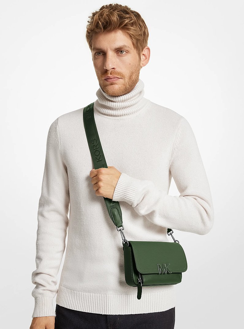 Bandolera Hudson de piel texturizada