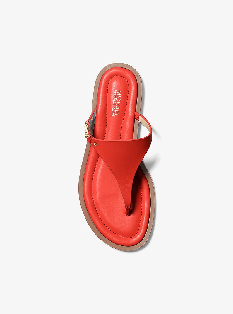 Daniella Leather Sandal in SPICED CORAL | Michael Kors