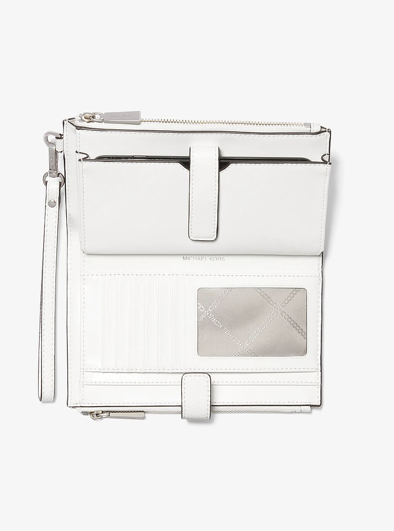 Cartera Adele de piel para smartphone in BLANCO INTENSO | Michael Kors