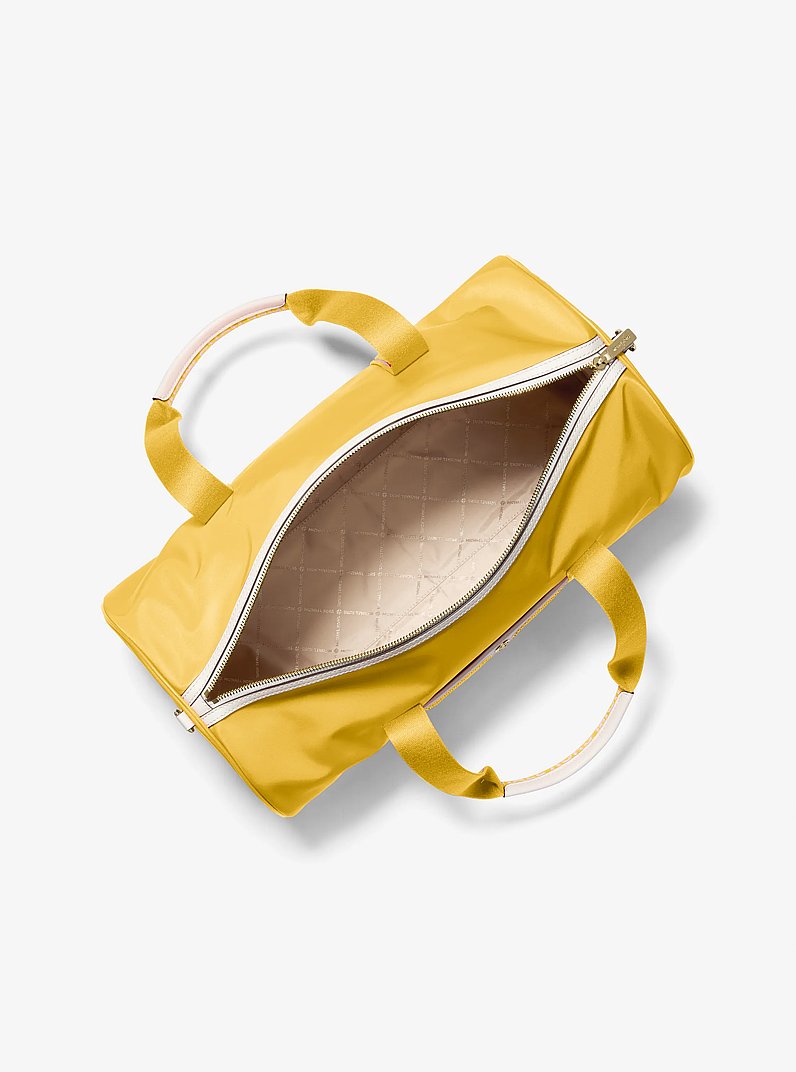 Jet Set Large Logo Tape Nylon Weekender Bag in DAISY YELLOW | Michael Kors