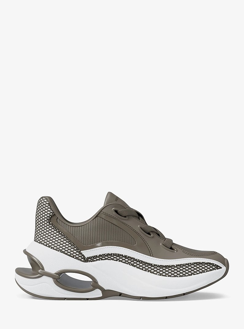 Toni Mixed-Media Sneaker in BIRCH | Michael Kors
