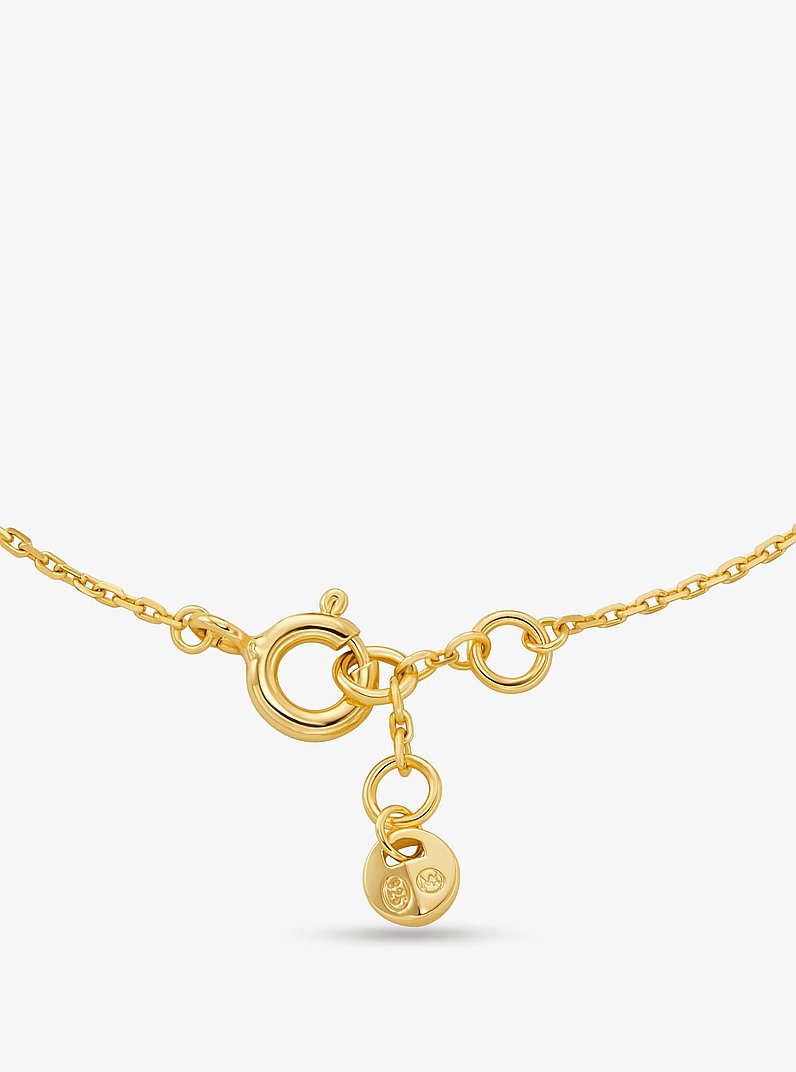 Precious Metal-Plated Sterling Silver Cubic Zirconia Bracelet in GOLD | Michael Kors