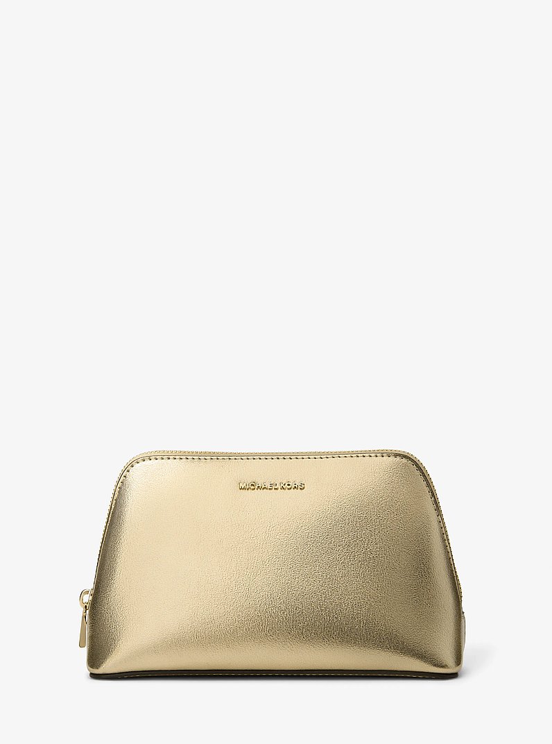 Jet Set Medium Metallic Leather Travel Kit in PALE GOLD | Michael Kors