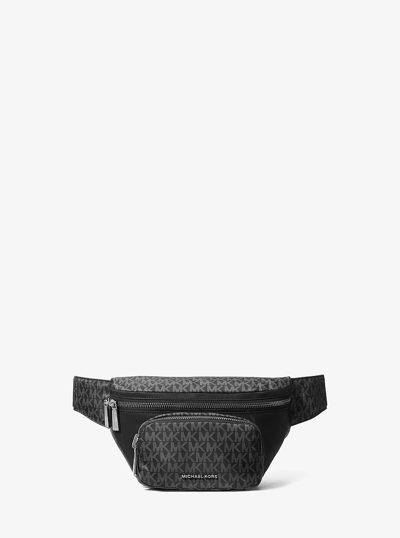 Sling-Tasche Tanner aus Nylon mit Signature-Logomuster im Utility-Stil in SCHWARZ | Michael Kors