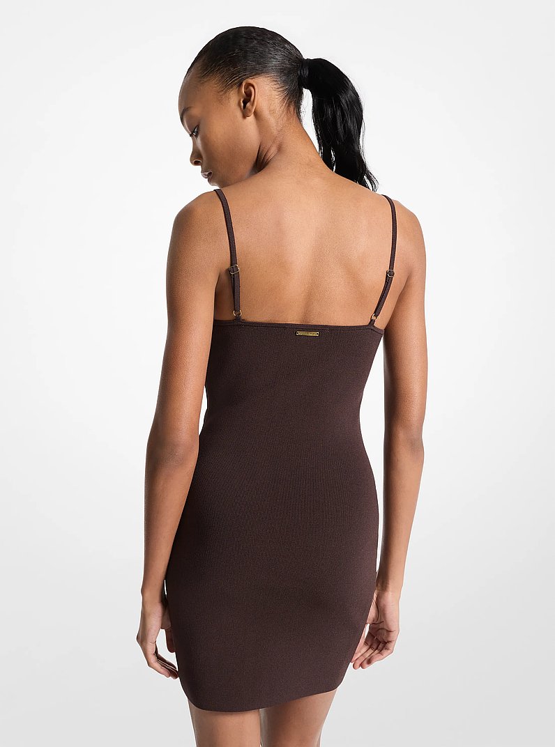 Stretch Knit Cami Dress in CHOCOLATE | Michael Kors