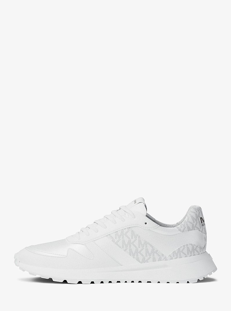 Dax Mixed-Media Trainer in BRIGHT WHT | Michael Kors