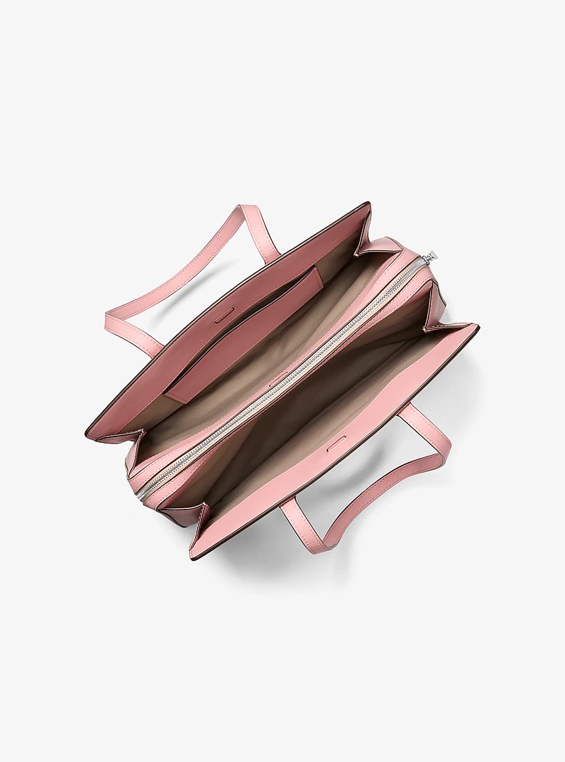 Laila Medium Signature Logo Tote Bag in SMOKEY ROSE | Michael Kors