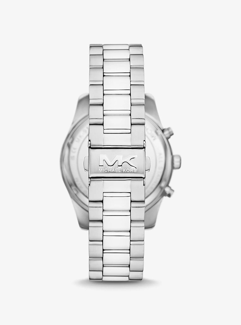 Oversized Lexington Silver-Tone Watch in SILVER | Michael Kors