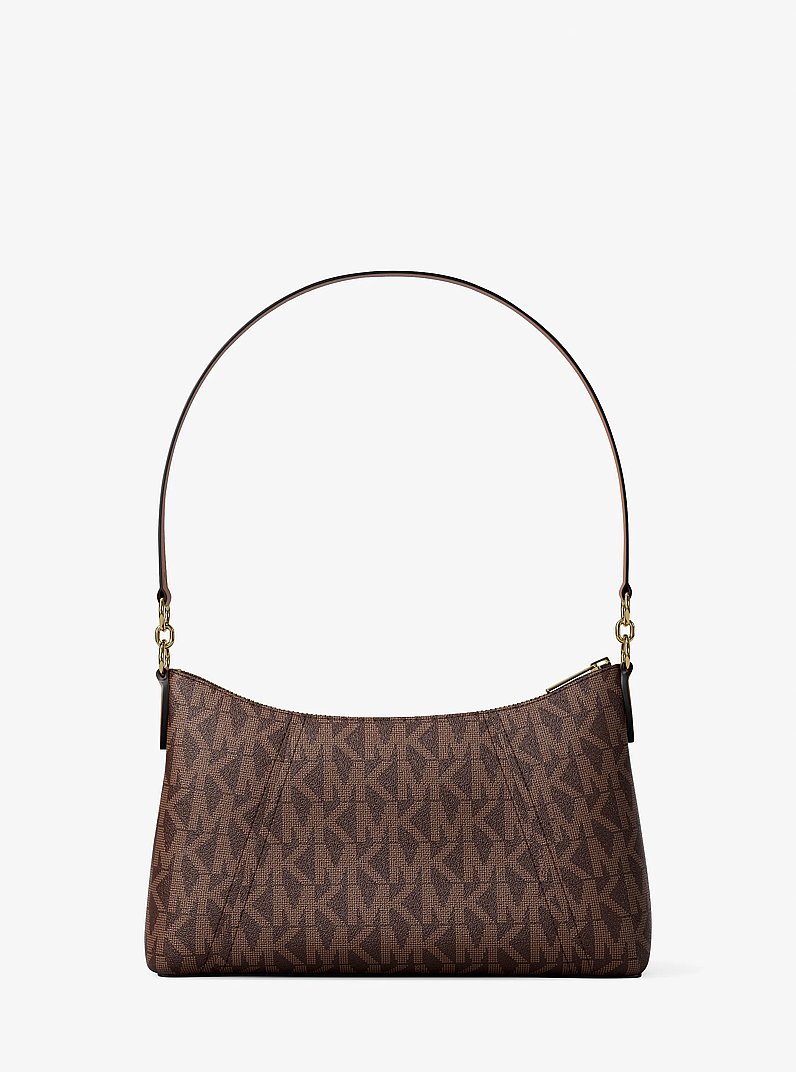 Borsa a tracolla convertibile Sienna media con stampa logo in MARRONE/CUOIO | Michael Kors