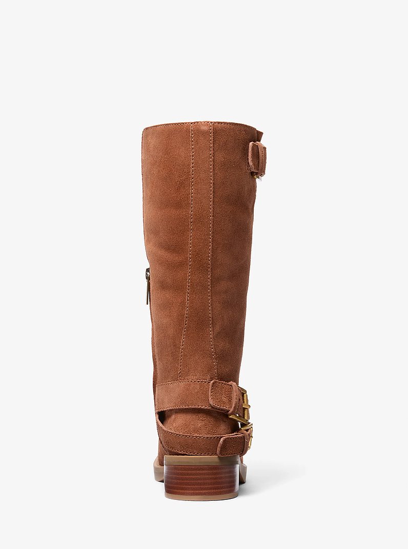 Crosby Suede Moto Boot in LUGGAGE | Michael Kors