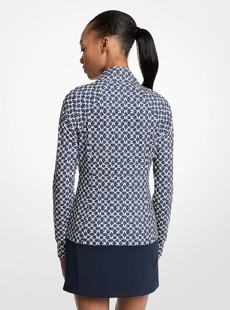 Chamarra el&aacute;stica con estampado de logotipos in MIDNIGHTBLUE | Michael Kors