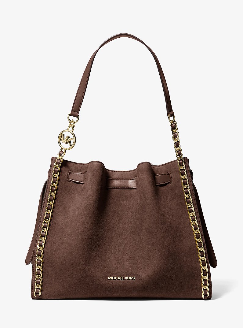 Mina Large Chain Shoulder Bag in NUTMEG | Michael Kors