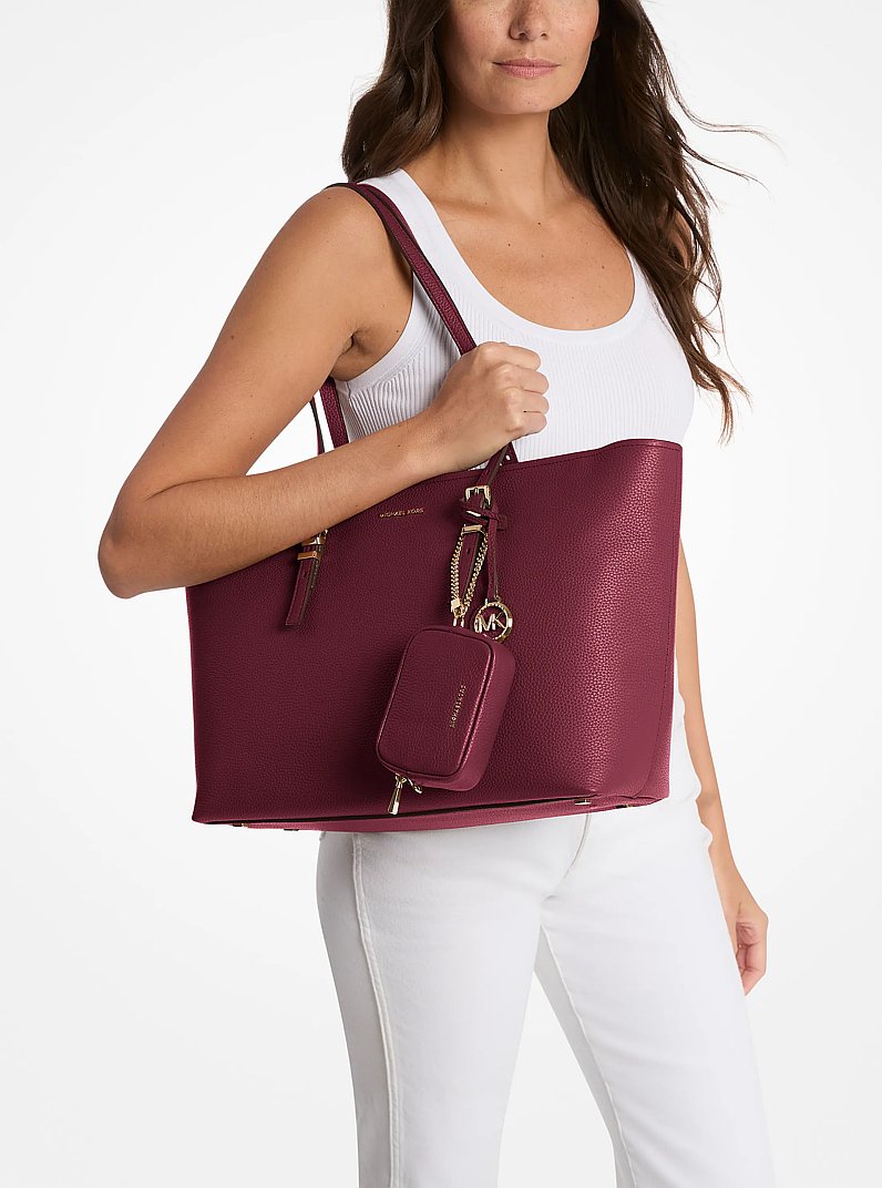 Quinn Large Pebbled Leather Tote Bag in MULBERRY | Michael Kors