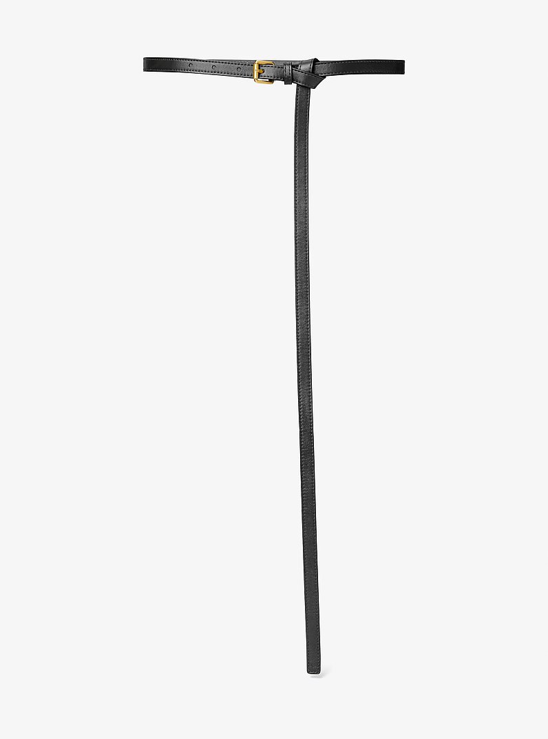 Sharon Leather Belt in BLACK | Michael Kors