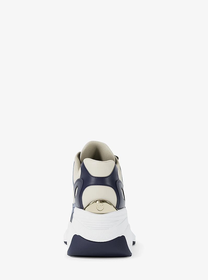 Zuma Leather and Mesh Trainer in FRCH BLU MLT | Michael Kors