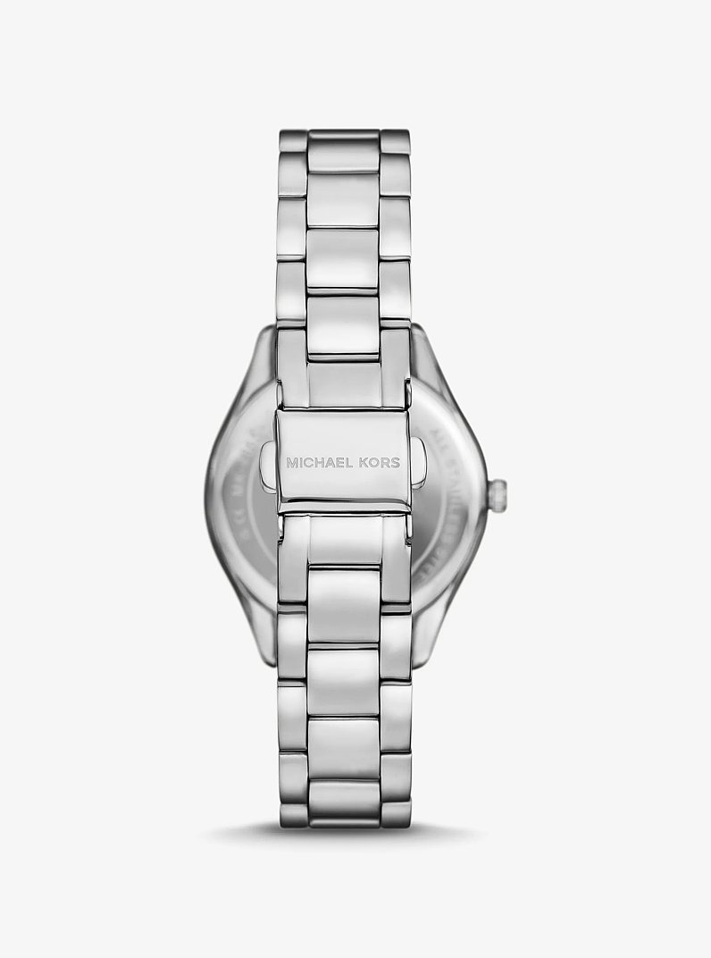 Mini Lauryn Silver-Tone Watch and Jewelry Gift Set in SILVER | Michael Kors