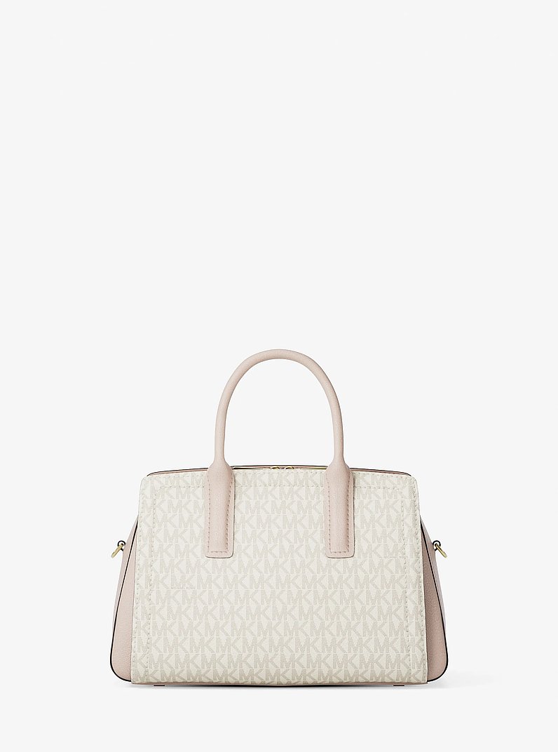 Petit sac Laila &agrave; logo Signature in VANILLE/ROSE P&Acirc;LE | Michael Kors