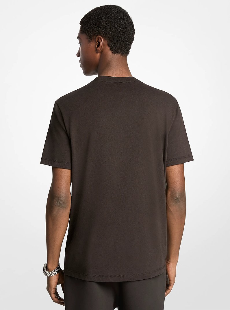 T-shirt en coton &agrave; logo graphique in NOIR | Michael Kors