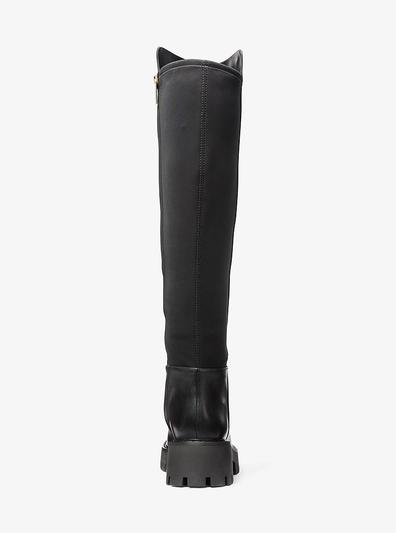Stivale Asher in pelle con suola carrarmato in NERO | Michael Kors