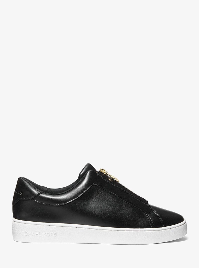 Keaton Zip-Up Sneaker in BLACK | Michael Kors