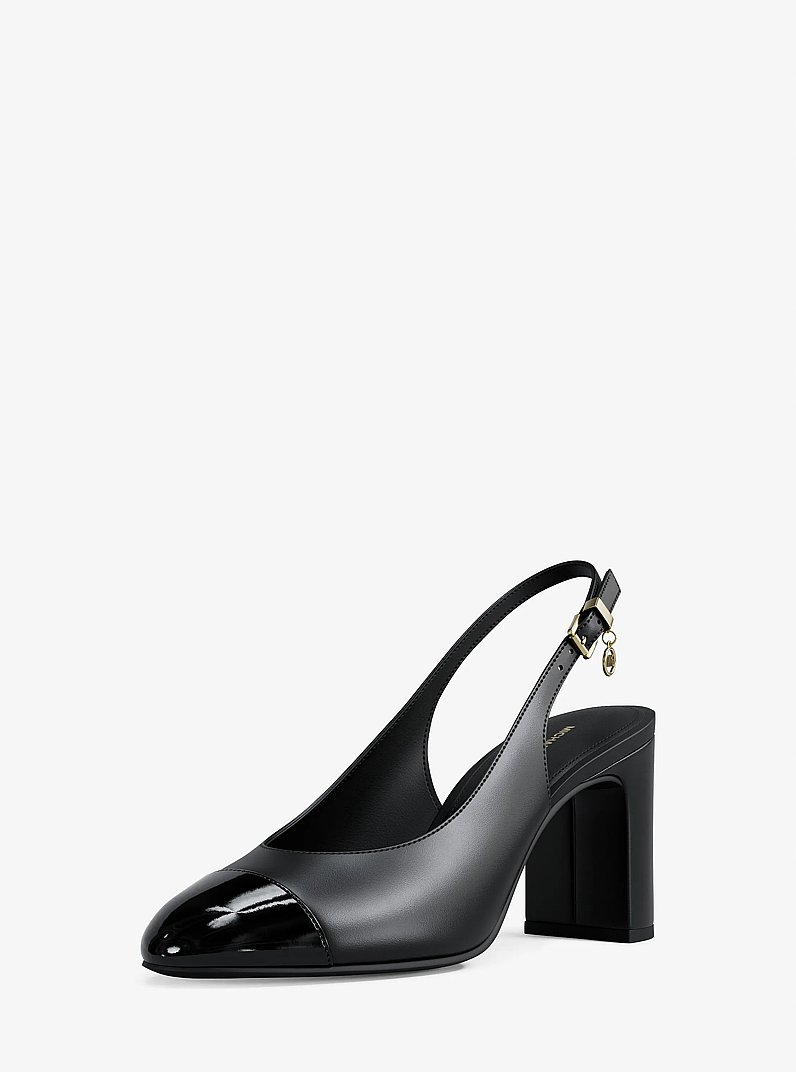 Zapato de sal&oacute;n Piper Flex de piel con tal&oacute;n descubierto in NEGRO | Michael Kors