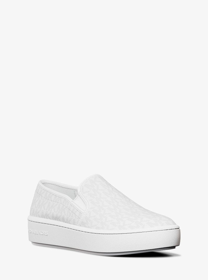 Teddi Signature Logo Slip-On Sneaker in BRIGHT WHT | Michael Kors
