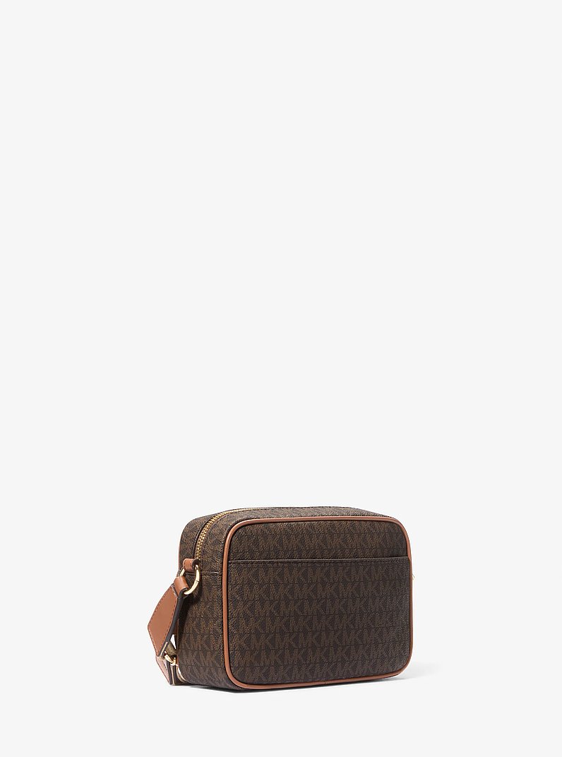 Jet Set Medium Signature Logo Crossbody Bag with Case for Apple Airpods Pro&reg; in BROWN | Michael Kors