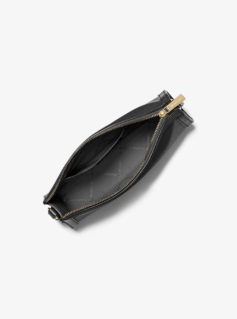 Jet Set Medium Pebbled Leather Crossbody Bag in BLACK | Michael Kors