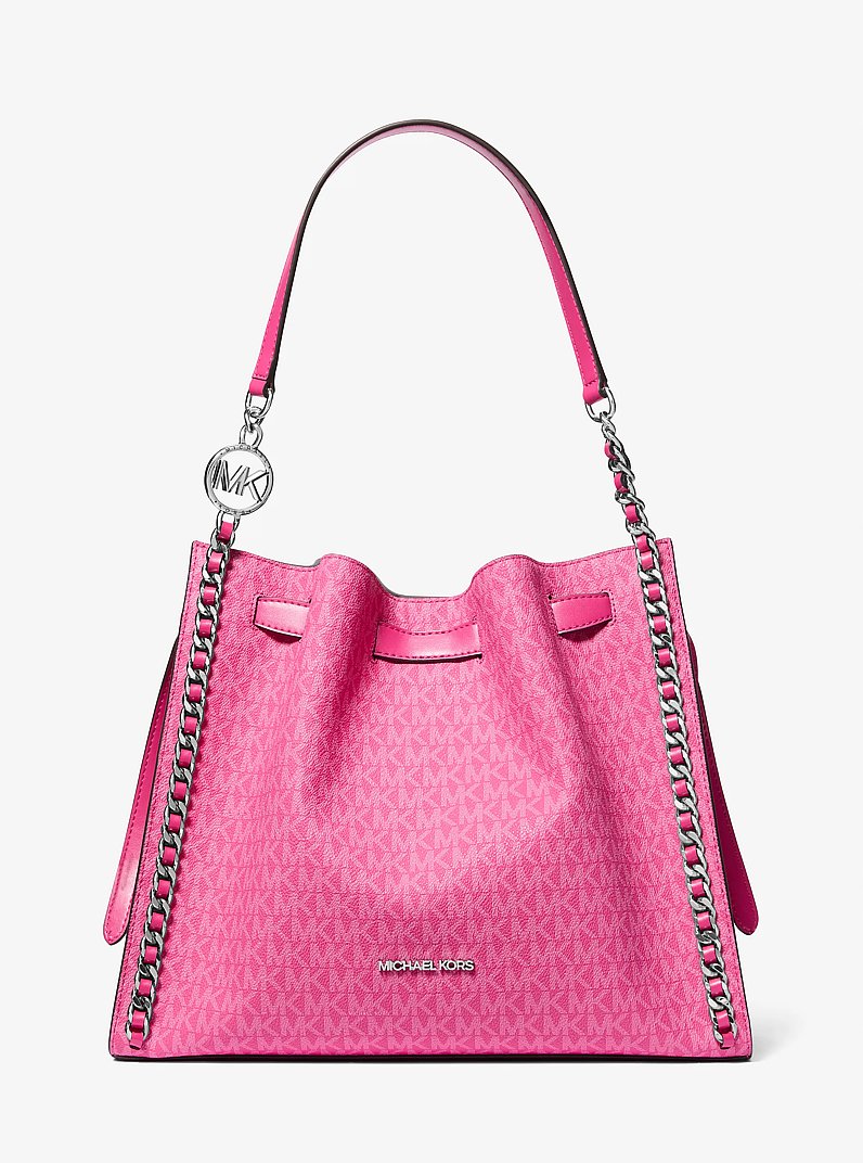 マグトラ KING CIMA158g バリピンク Mina Large Signature Logo Chain Shoulder Bag in DRAGONFRUIT - Sale